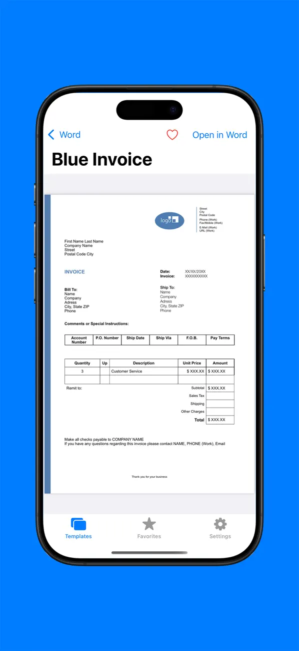 Screenshot #3 pour Modèles pour Word Pro