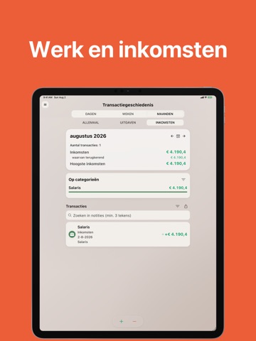 Uitgaven bijhouden: Money Gone iPad app afbeelding 9