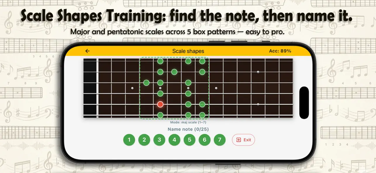 Screenshot #2 pour Guitar Fretboard Trainer
