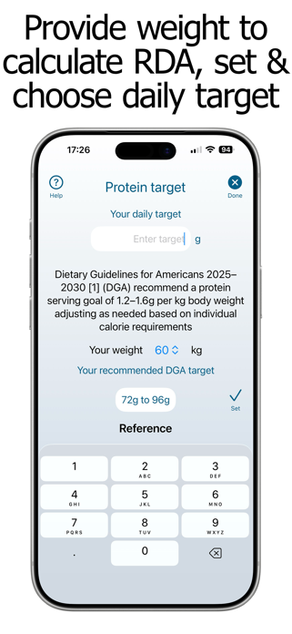 Protein Counter and Tracker Screenshot 2 of 10