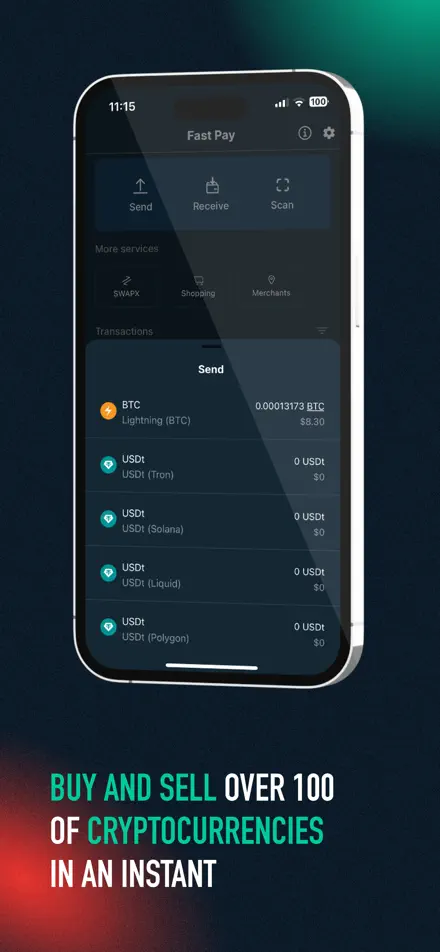 Bitfinex app screenshot 2