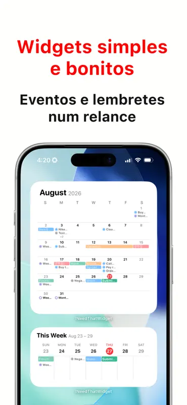 I Need That Widget: Calendrier screenshot 1 of 6