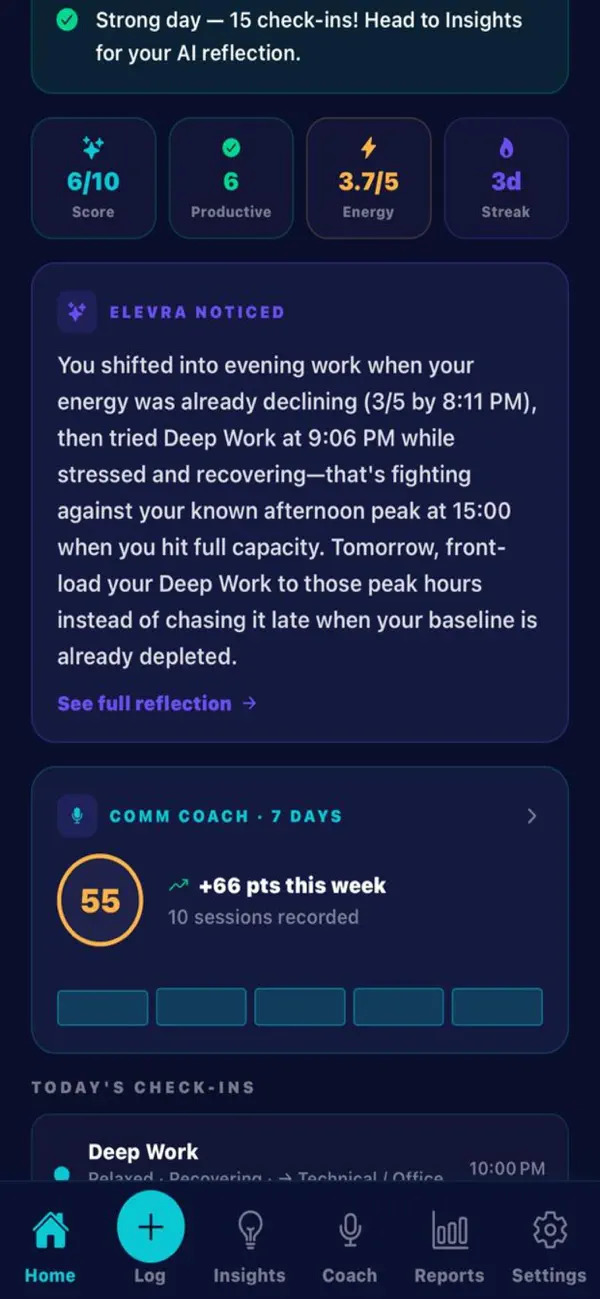 #3. Elevra.AI (iOS) By: Channa Keshava