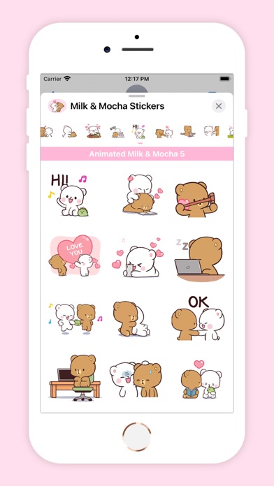 Screenshot #2 pour Milk Mocha Animated Stickers