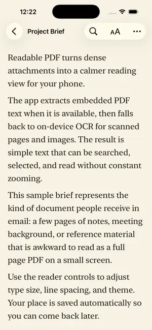Readable PDF Text Reader screenshot 1