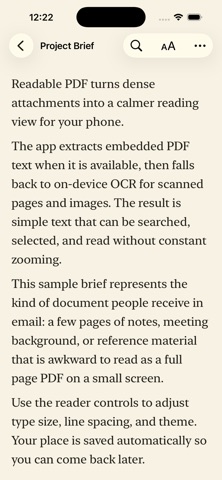 Readable PDF Text Reader Screenshot 1 of 3
