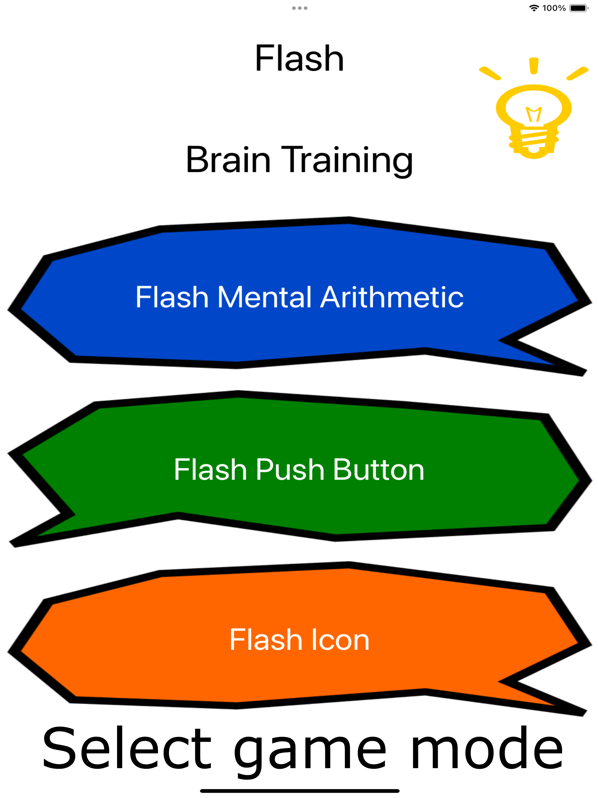 Flash Brain Training Game