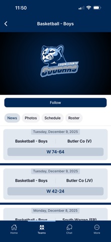 Logan County Athletics iPhone screenshot