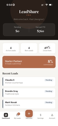 LeadShare Pro iPhone screenshot
