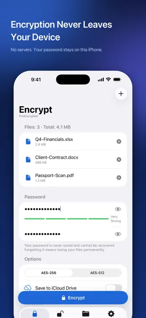 ProEncryptor: File Encryption screenshot 1