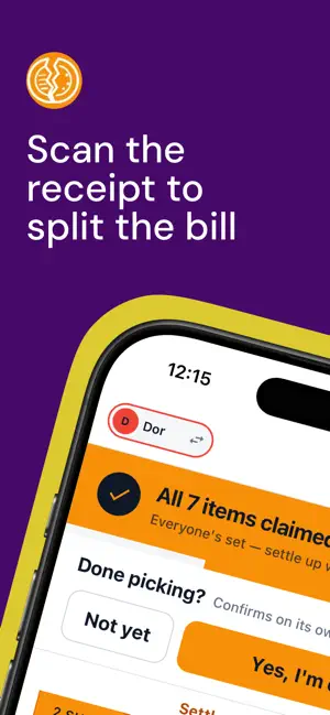 Splity: Bill Splitter & Scan screenshot 1