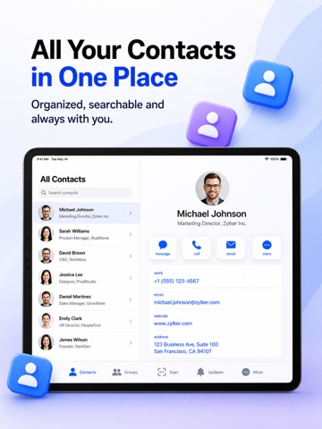Business Card Scanner Contacts iPad screenshot
