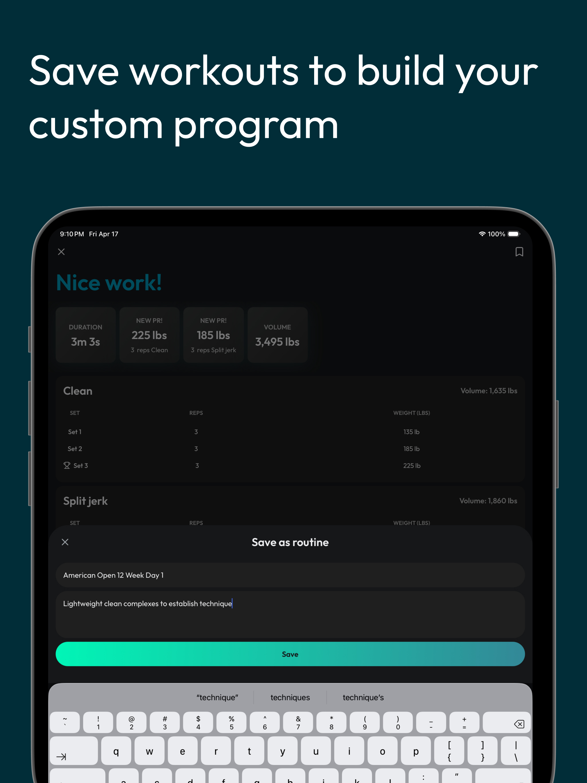 Olly - lifting tracker