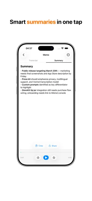 Voxtral Memos screenshot 3