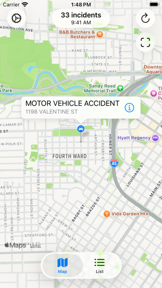 Houston Incidents iPhone screenshot 4 - News app