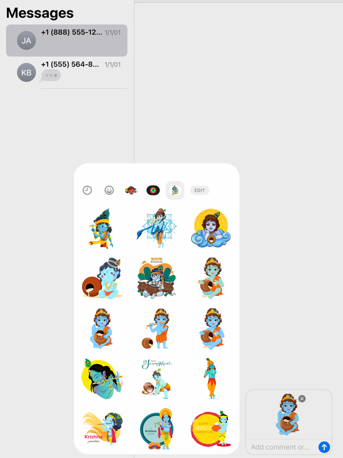 Little Lord Krishna Stickers