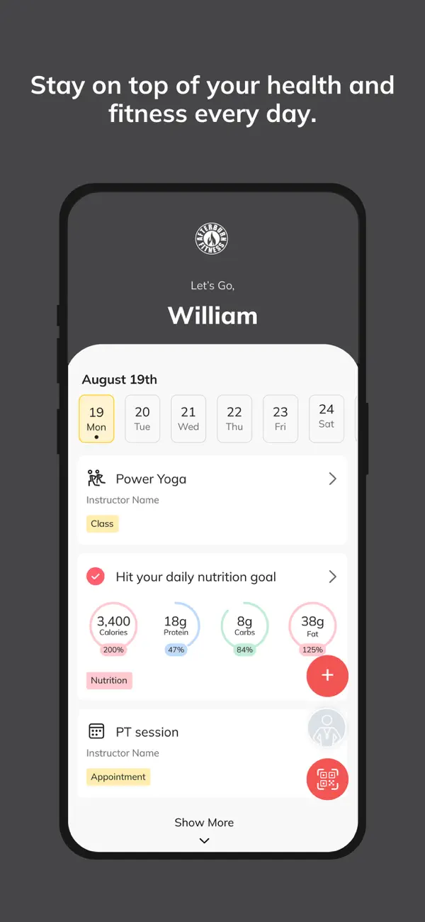 Screenshot #2 pour Afterburn Fitness App