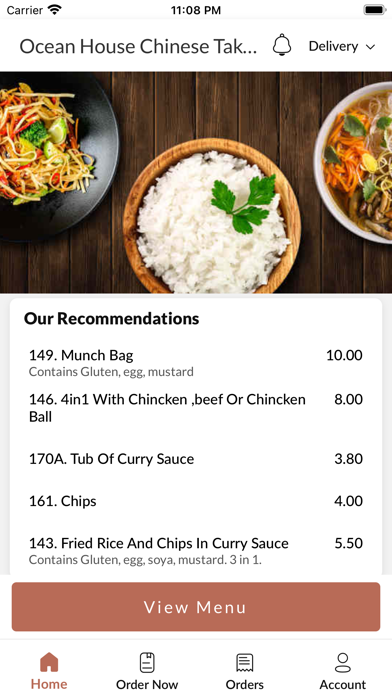 Ocean House Chinese Takeaway Screenshot