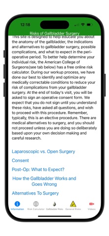 Gallbladder Surgery Risks screenshot