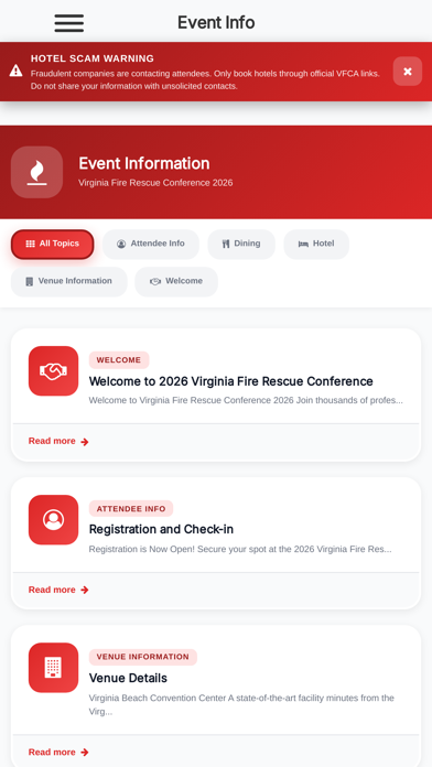 Screenshot 2 of VA Fire Rescue Conference App