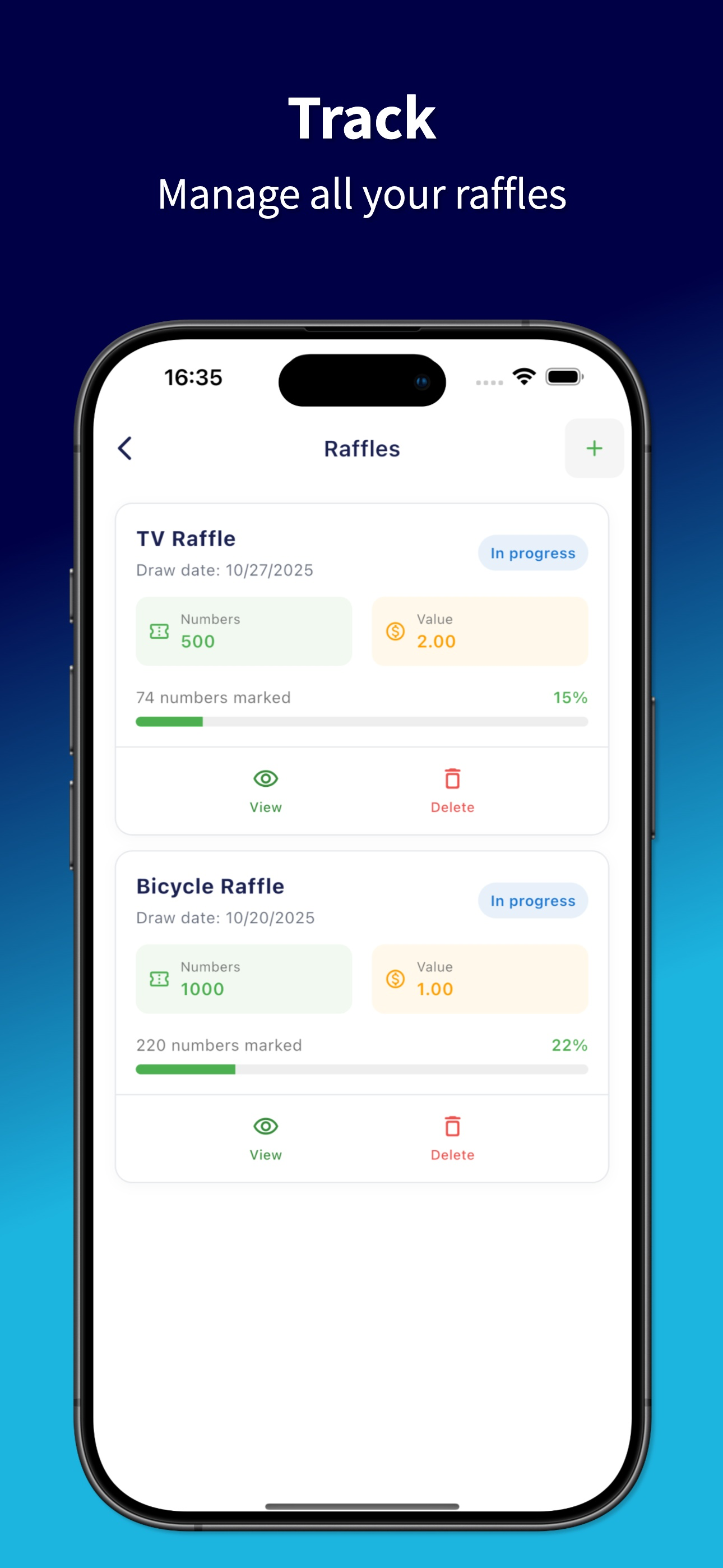 Easy Raffle: Names and Numbers screenshot 2