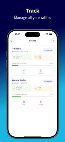 Easy Raffle: Names and Numbers iPhone screenshot