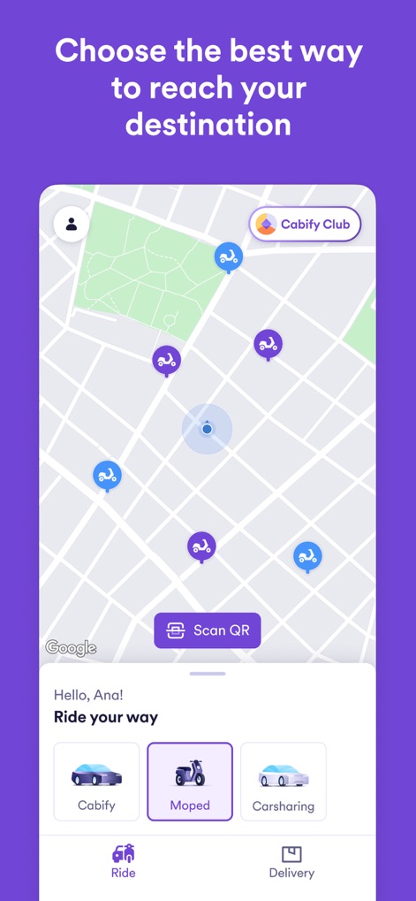 Cabify - Múltiplas Opções, Rotas Otimizadas
