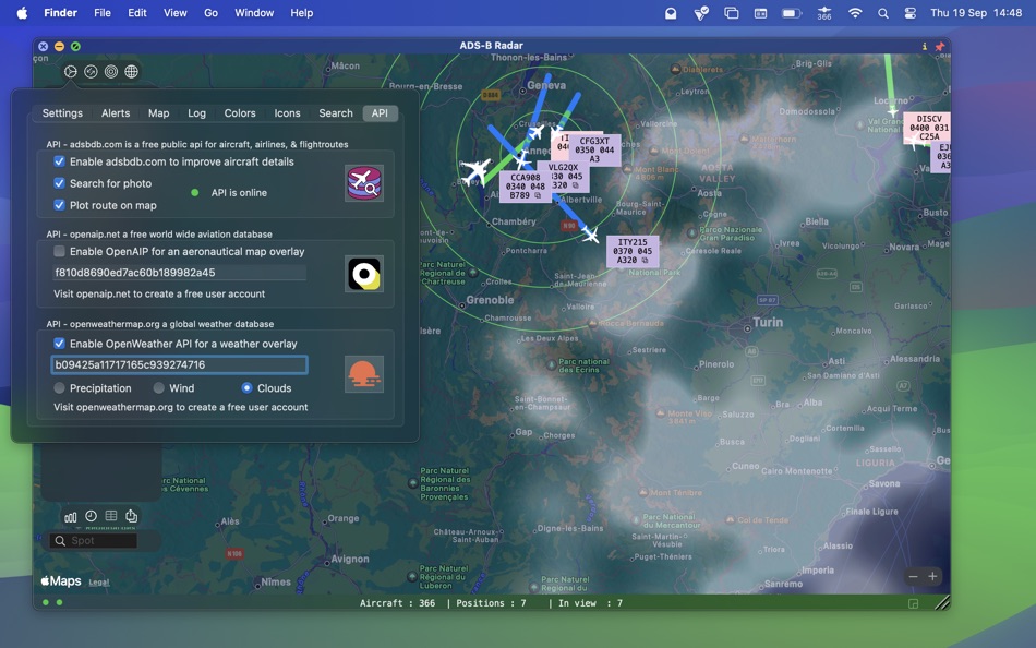 #4. ADS-B Radar (macOS) 由: Jan Nutbroek