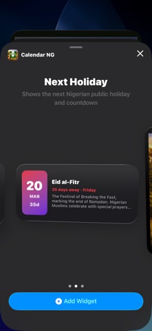 Calendar NG iPhone screenshot