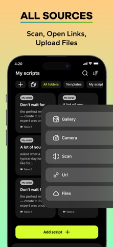 Teleprompter: My Video Scripts iPhone screenshot
