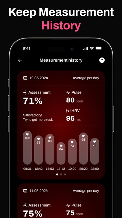 Pulse Checker & Heart Rate App Screenshot