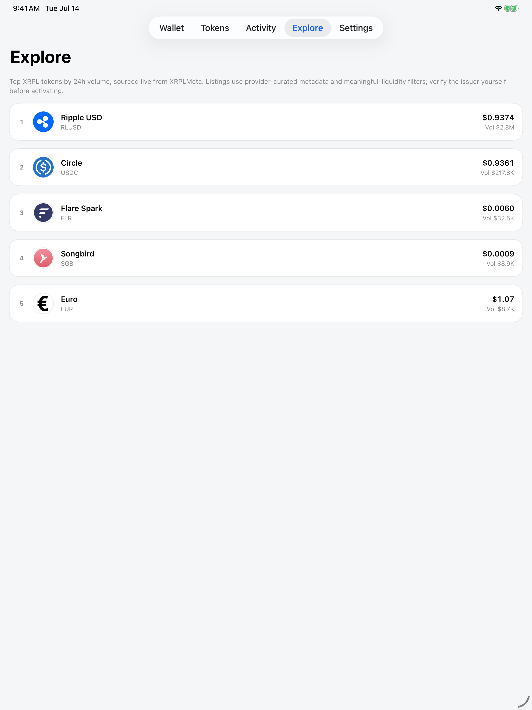 VaultXRP Wallet screenshot 12