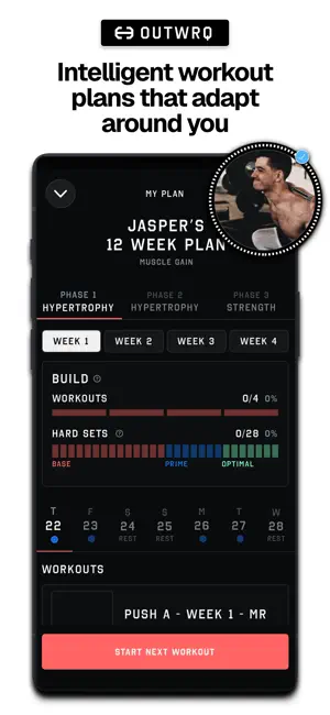 OUTWRQ: Hypertrophy Workouts screenshot 1