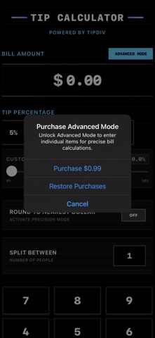 TipDiv Tip Calculator screenshot