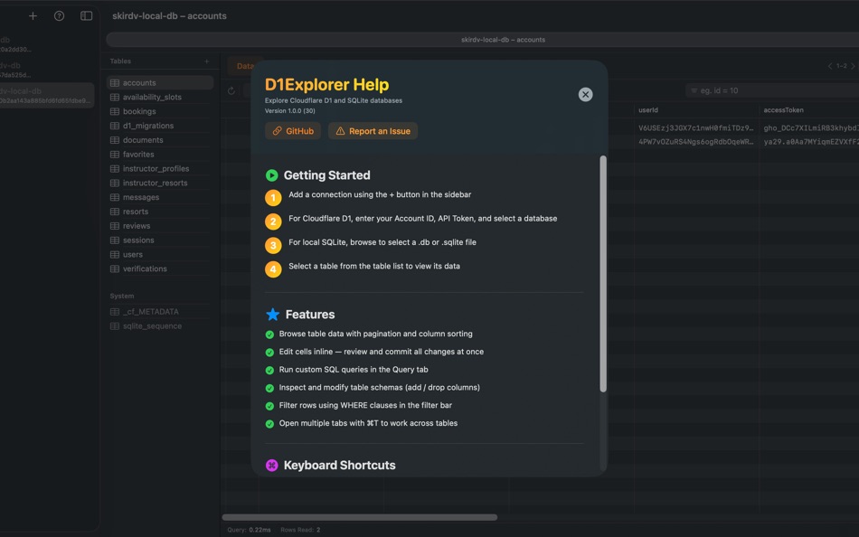 #5. D1Explorer - Database Manager (macOS) Podle: Magenta Creations