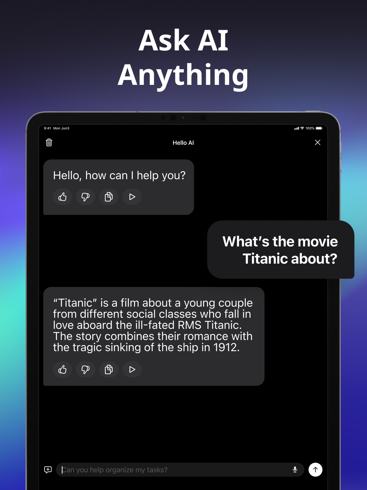Hello AI - Chatbot Assistant ipad screenshot 2