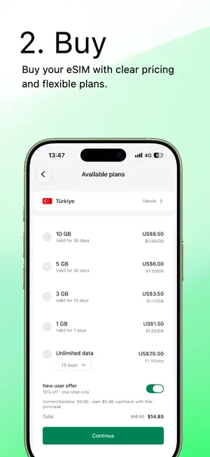 esimNB: eSIM for travel & data screenshot 3