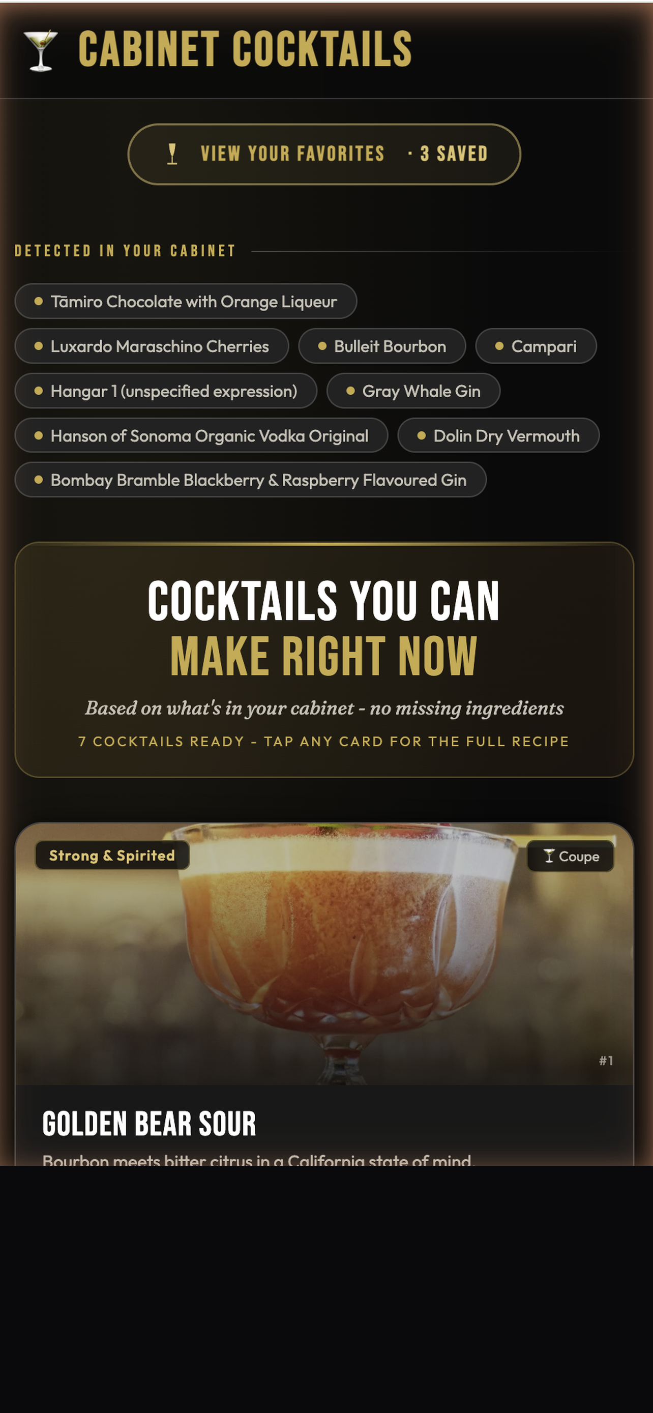 Cabinet Cocktails: Bar Scanner screenshot 2