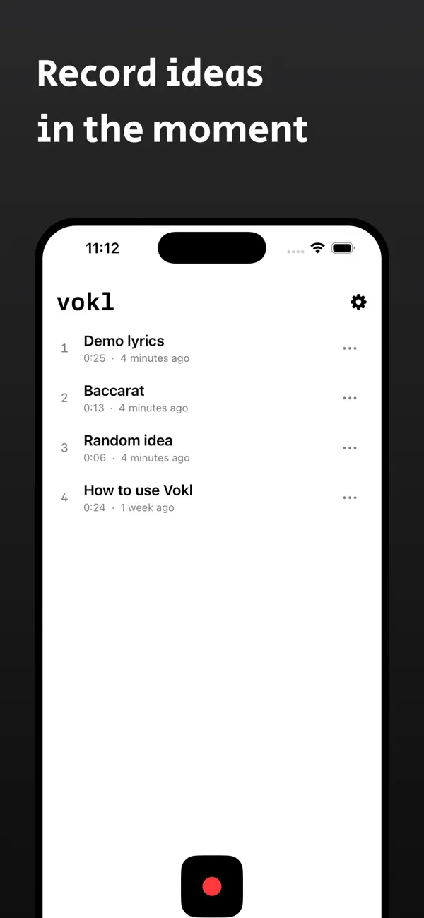 Screenshot #2 pour Vokl - Voice Recorder