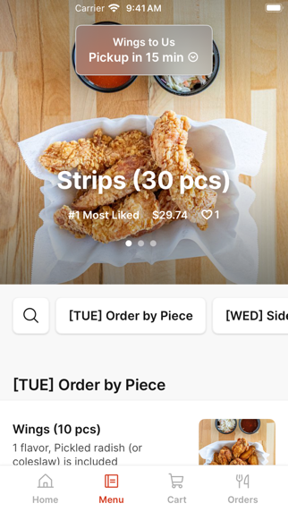 Wings to Us iPhone screenshot 2 - Food & Drink app