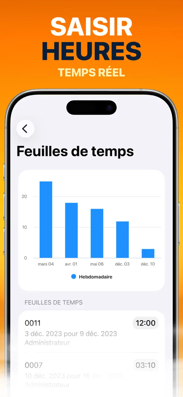 Screenshot #2 pour Dépense et Feuille Temps