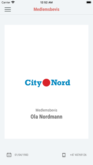 City Nord Fordelsklubb Screenshot