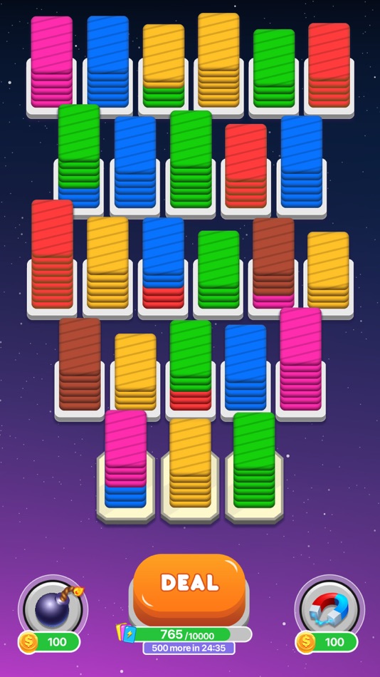 #6. Card Shuffle - Color Sorting (iOS) 由: Hiren Gabani