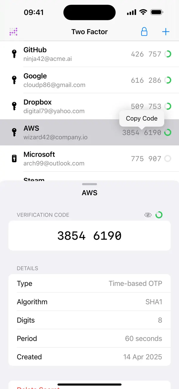 #2. Two Factor: Authenticator (iOS) Ved: Baulin Roman