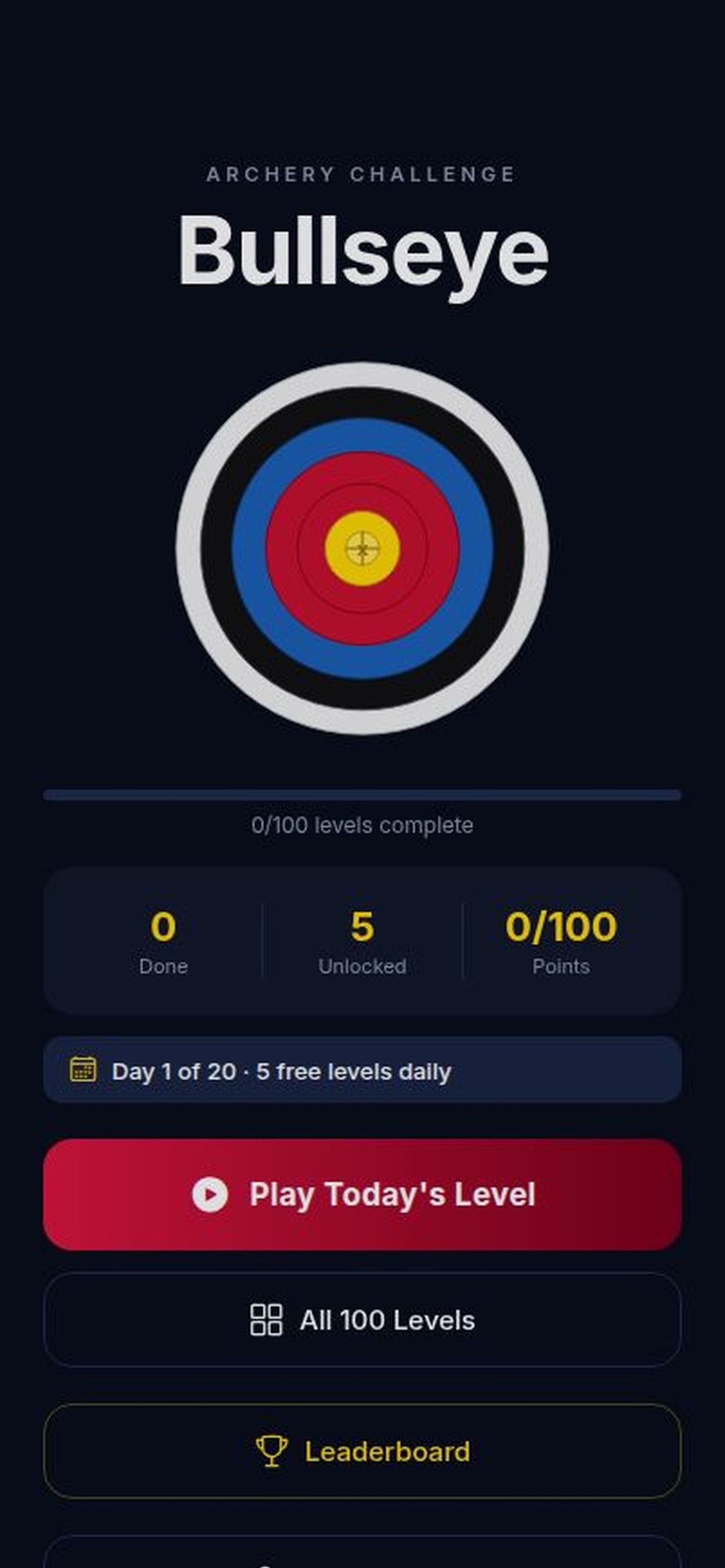 Screenshot 1 of Bullseye Archery Challenge