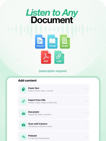 Text to Speech: Focal Voice iPad screenshot