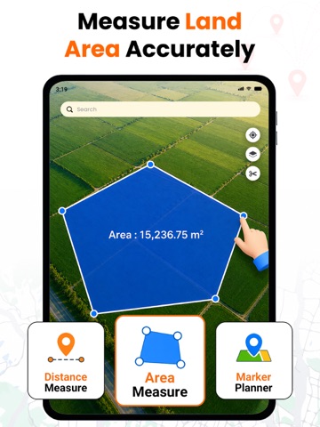Map Measure : Field Area Calc iPad screenshot 2