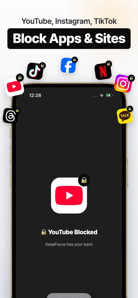 KeepFocus: Block Apps & Sites 网站应用锁应用截图