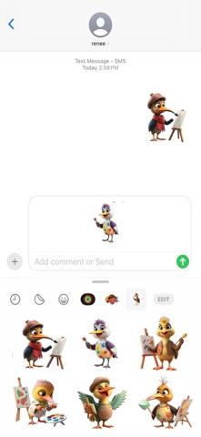 Painter Kiwi Stickers screenshot