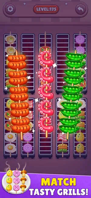 Food Sort: BBQ Skewer Puzzle screenshot 4